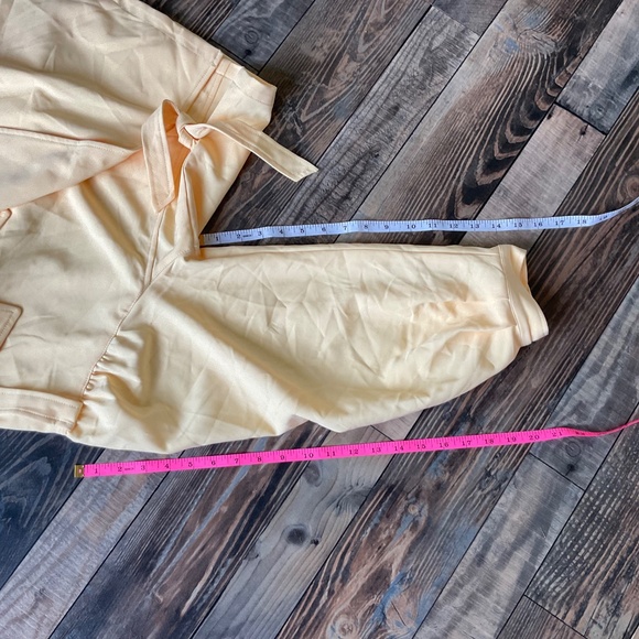 RYEGRASS Lightweight Twill Yellow Cropped Moto Jacket Size Large - Picture 7 of 12